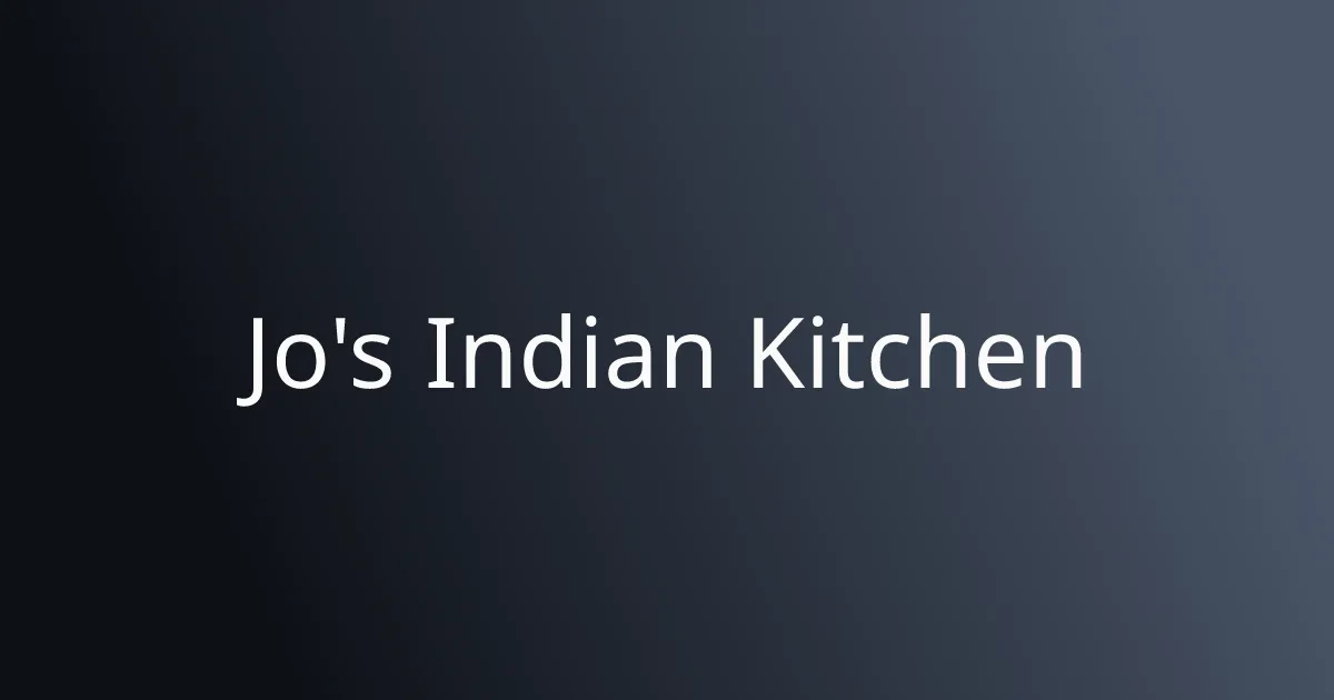 Jo's Authentic Indian